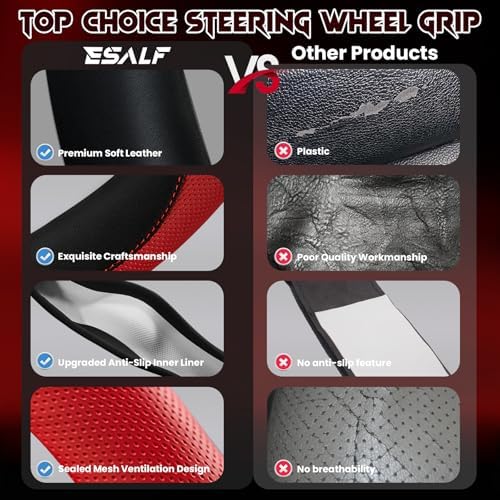 Soft Leather Steering Wheel Cover - Image 2