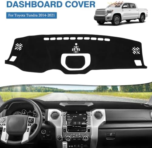 FIILINES Dash Cover for 2014-2021 Toyota Tundra, Dashboard Mat Exact Fit for - Image 2
