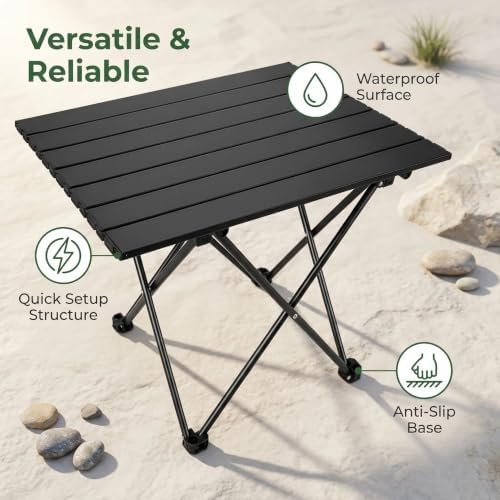 Folding Camping Table, Small Camping Table, Portable Aluminum Camp Table - Image 3