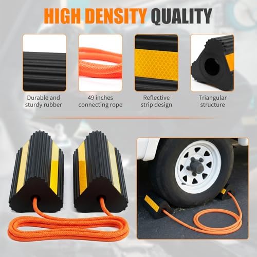 4 Pack Rubber Wheel Chocks for RV Trailer - Image 3