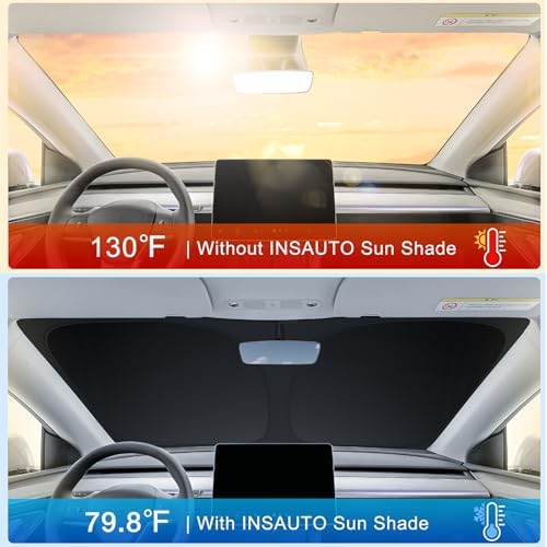 INSAUTO Windshield Sun Shade for Chevrolet Silverado/GMC Sierra 2007-2013 - Image 3