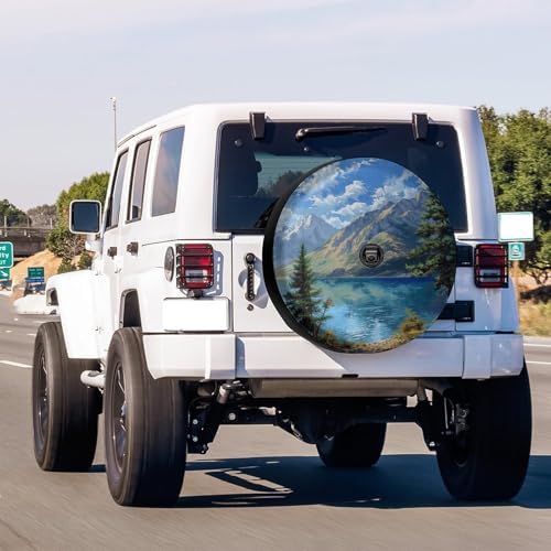 Mountains Lake Tree Nature Landscape Spare Tire Cover - Image 2