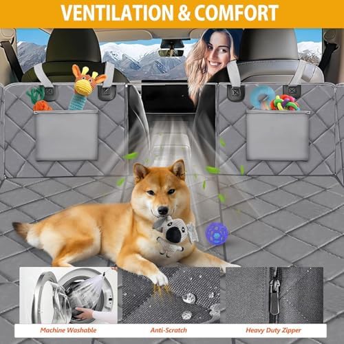Hard Bottom Dog Car Seat Cover for Back Seat, Backseat Extender - Image 6