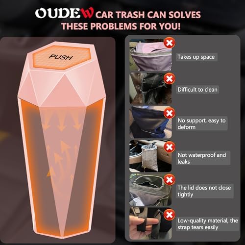 Car Trash Can with Lid, 15 Trash Bags, 1 Pack - Image 5