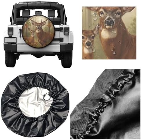 Deer Spare Tire Cover Wheel Protector Universal Fit - Image 5