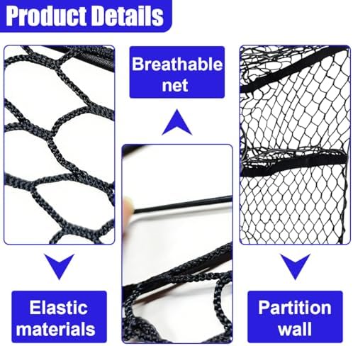 4 Pocket Truck Bed Cargo Net, Adjustable Elastic Mesh Storage Net - Image 3