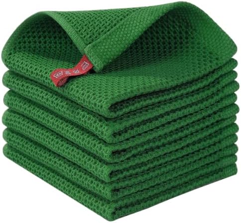 Homaxy 100% Cotton Waffle Weave Kitchen Dish Cloths 6-Pack by Homaxy