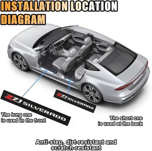 4PCS Z71 Carbon Fiber Door Sill Protector Decals - Image 3