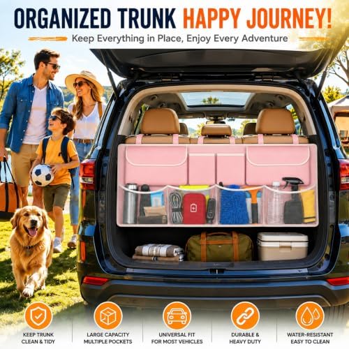 Car Trunk Organizer, Large Capacity Backseat Trunk Storage Organizer - Image 7
