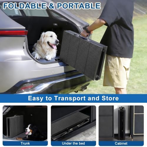 Dog Ramp for Car 90" X 17.6" Extra Long Folding Aluminum Pet Ramp for Large - Image 5