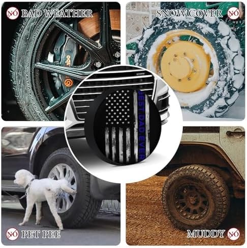 Generic Vintage Best Dad Ever American Flag Tire Covers, Dust-Proof - Image 4