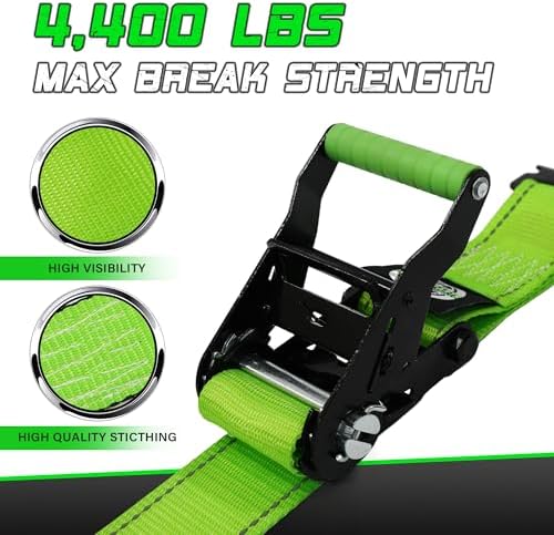 Heavy Duty Wheel Chock Tie Down Straps Set - Image 2