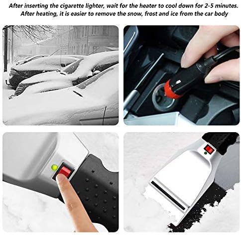 MIFXIN Auto Heated Snow Shovel Electric Window Ice Scraper - Image 6