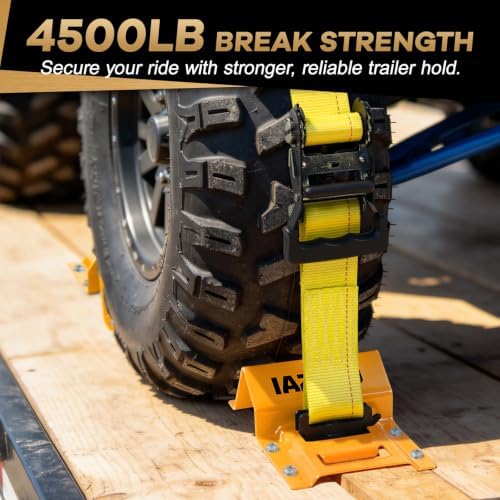 UTV Wheel Chock Tie Down Kit, 4500lb Break Strength - Image 2