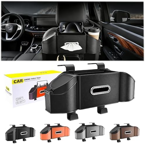 2026 Upgrade 4-in-1 Car Organizer Back Seat, Leather Multifunctional Car by Unknown
