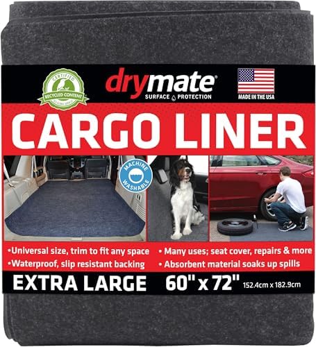 Drymate Cargo Liner, Trunk Mat, Waterproof Protection, USA Made by Drymate