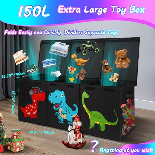 Extra Large Toy Box, Kids Toy Storage Chest - Image 2