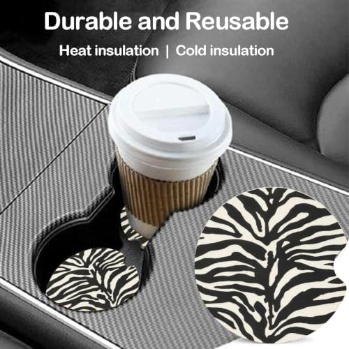 Ceramic Car Coasters – Absorbent Car Cup Holder Coaster Set - Image 2