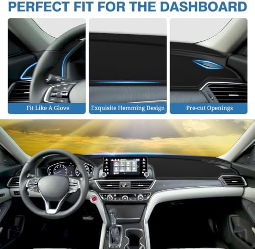 FIILINES Dash Cover Fit for 2018-2022 Honda Accord & Accord Sport, Dashboard - Image 4