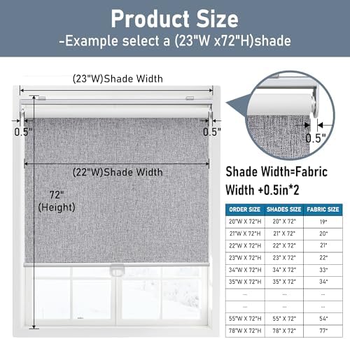 AOSKY Blackout Cordless Roller Shade - Image 3