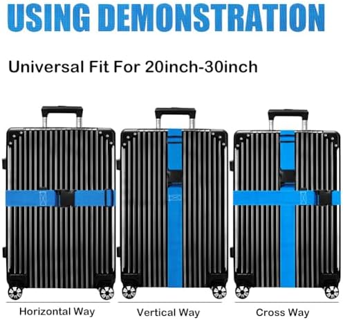 Luggage Straps for Suitcases TSA Approved-2 Pack Bright Personalized Luggage - Image 3