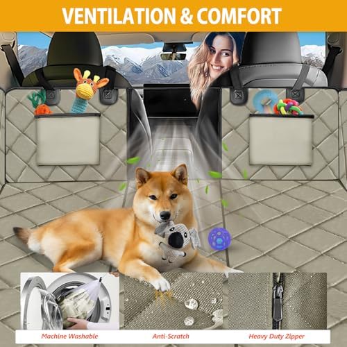 Hard Bottom Dog Car Seat Cover for Back Seat, Backseat Extender - Image 6