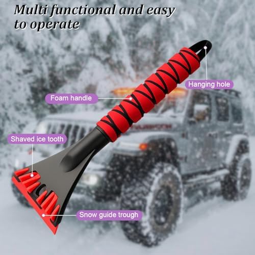Car Ice Scraper, Scratch Free Vehicle Window Glass Snow Frost Removal Tool - Image 3