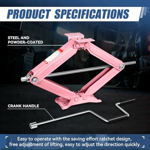 Auto Dynasty 2Pcs Scissor Jack, 2.5 Ton RV Travel Trailer Stabilizer Leveling - Image 5