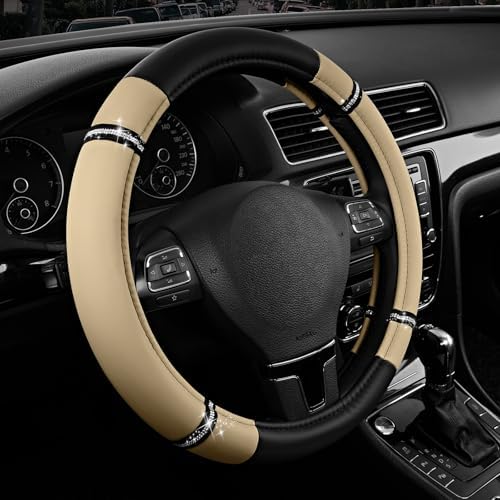 Road Comfort Leather Steering Wheel Cover – Premium Anti-Slip Car Steering by RoadComforts