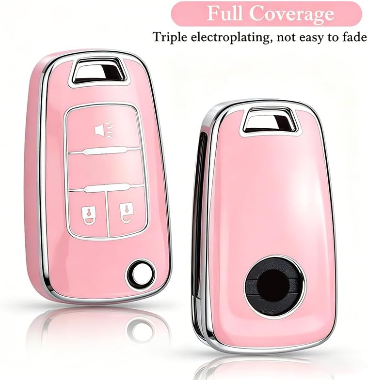 Key Fob Cover for Chevy with Keychain, Premium TPU for Buick GMC 3B-Black - Image 6