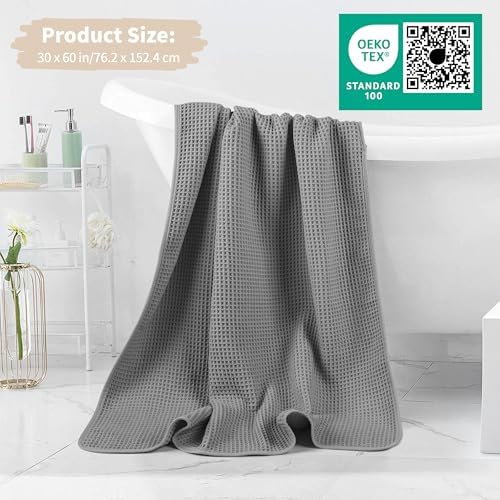 MICROFI New Microfiber Waffle Bath Towels, 2 Pieces, Fast Drying, Lint Free 430 - Image 5