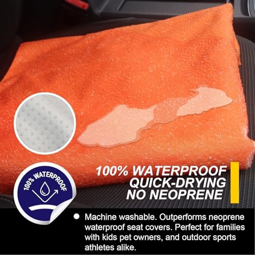 Back Seat Cover for Car Trucks Van SUV Jeep, Waterproof Rear Bench Towel Seat - Image 3