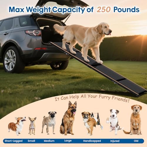 HBTower 67" L x 17.3" W Folding Dog Car Ramp - Image 3
