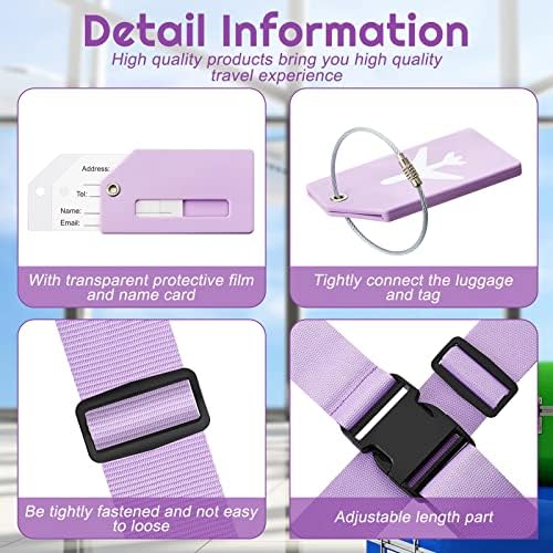 Weewooday 8 Pcs Luggage Straps Suitcase Tags Set - Image 3