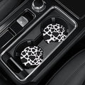 4 Pack Car Coasters, 2.75inch Cow Print Car Cup Holder Coasters by Joyberg
