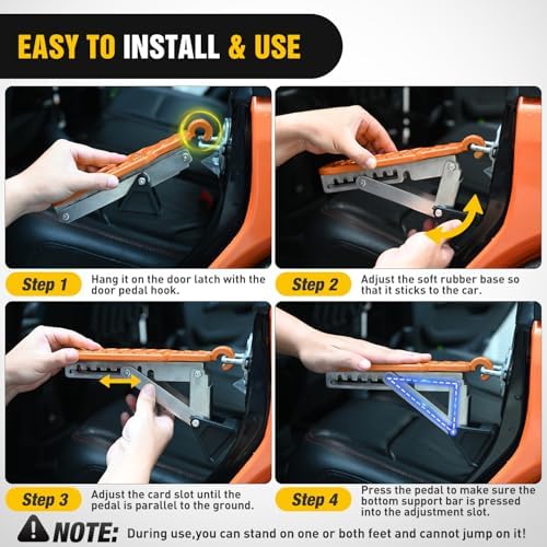Nilight Car Door Step Universal Aluminum Latch Step - Image 7