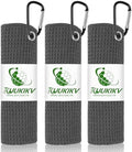 3 Pack 16" X 16" Golf Towels for Golf Bags, 3 Dark-Gray Colors by KuukikvDirect