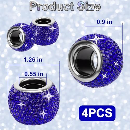 BFXM 4 Pcs Car Headrest Collars, Bling Head Rest Collars Rings Decoration - Image 2