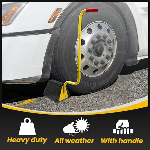 HOXWELL 2 Pack Heavy Duty Rubber Wheel Chock - Image 3