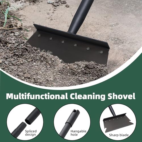 Garden Cleaning Shovel, Ice Scraper, 59 Inch Adjustable Handle Heavy Duty - Image 5