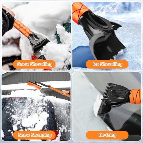 Showvigor Extendable Snow Brush and Ice Scraper - Image 7