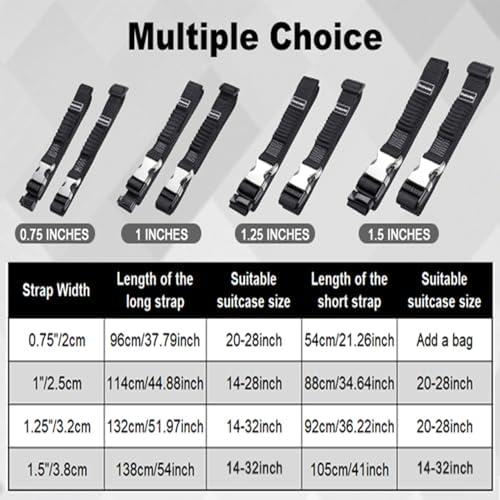 Luggage Straps, Stretchable Luggage Connector Straps - Image 4
