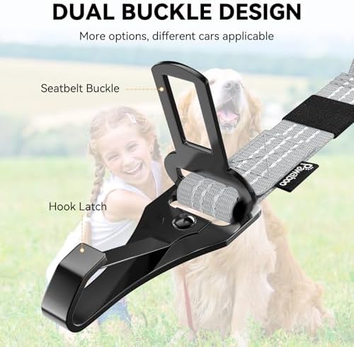 Pawaboo 2Pack Dog Seatbelt for Car, 3-in-1 Dog Car Seat Belt, Shockproof Dogs - Image 3