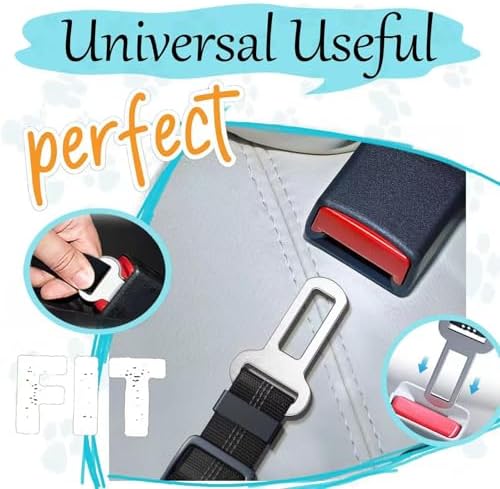 Black 2-in-1 Dog Seat Belt for car, Adjustable Safety Leash - Image 5