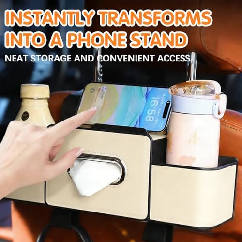 UKM 3-in-1 Back Seat Car Organizer, Car Backseat Storage Box - Image 3