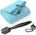 Mile High Life Golf Towel & Groove Brush Set, Microfiber Waffle-16 x24 by MileHighLife