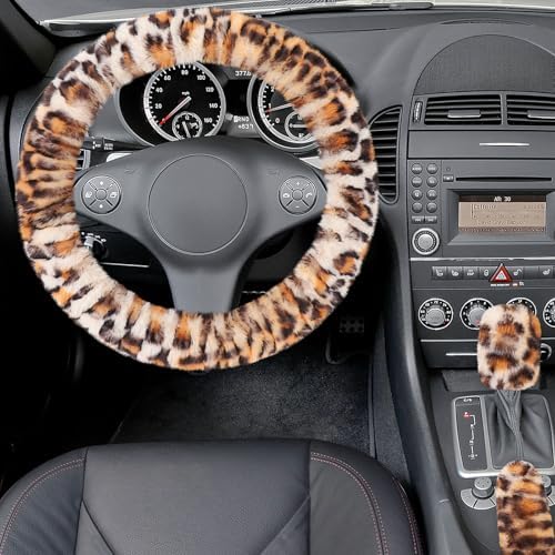 Accmor Fluffy Car Steering Wheel Cover, Universal Fuzzy Wheel Cover 14 1/2-15 & - Image 3