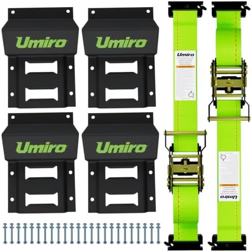 UTV Wheel Chock Tie-Down Kit, 500lb Break Strength, Heavy Duty Trailer Tire by Umiro