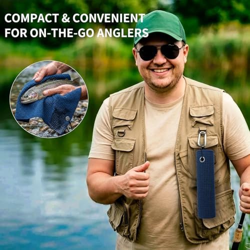Fishing Towel with Clip, Hiking Towel, Golf Towel - Image 6