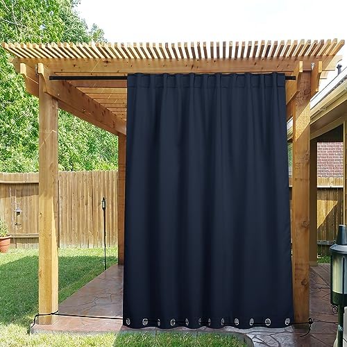 NICETOWN 2 Panels Weighted Blackout Outdoor Curtains - Image 2
